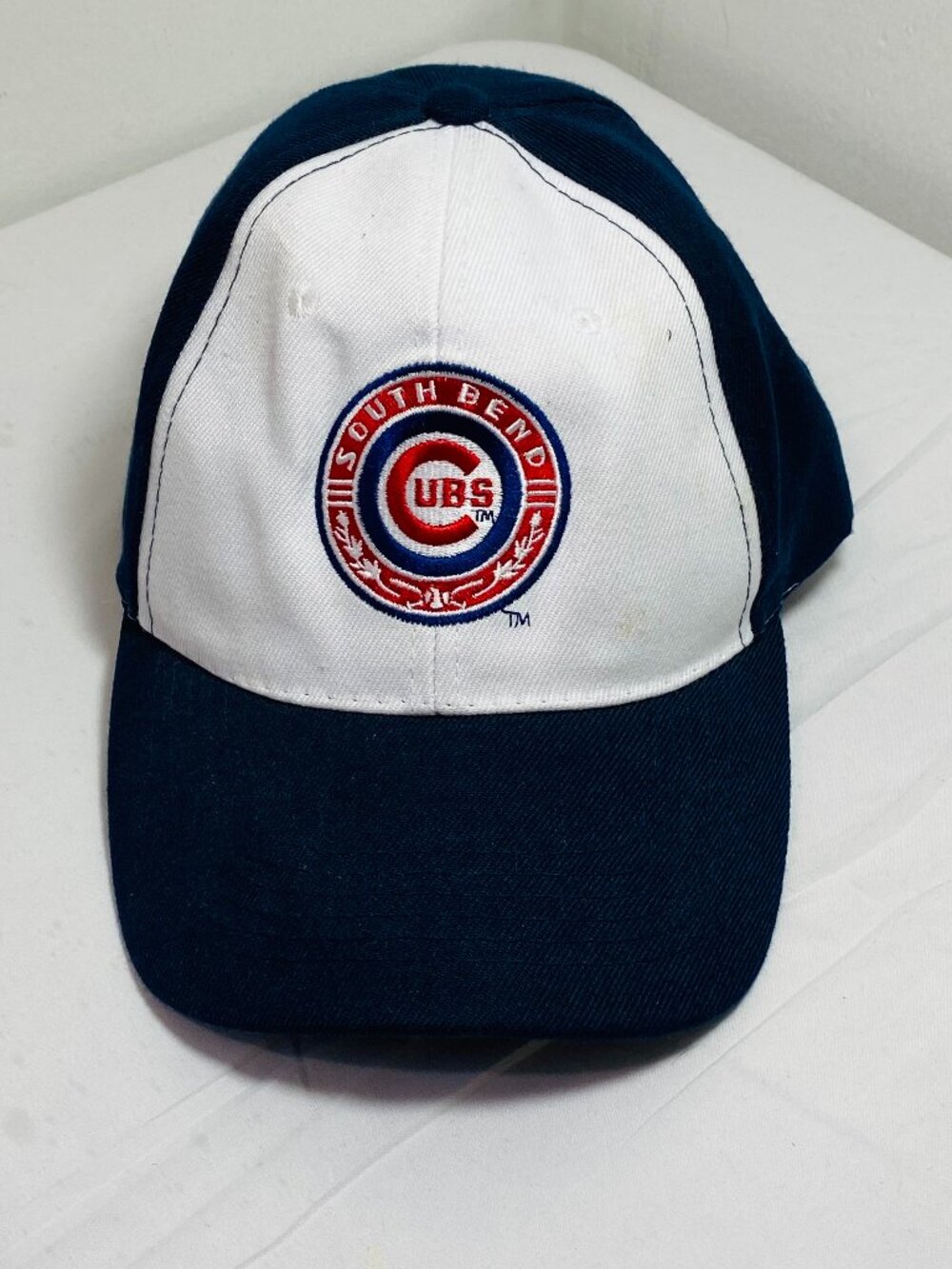 NEW South Bend Cubs +SBN South Bend Int'l Airport Baseball Hat Navy/White Adj'bl